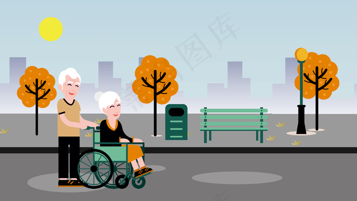 重阳节之公园里幸福的老人