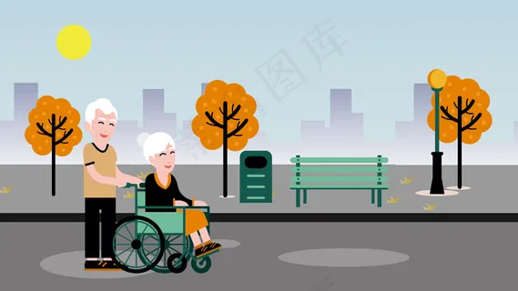 重阳节之公园里幸福的老人