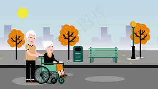 重阳节之公园里幸福的老人