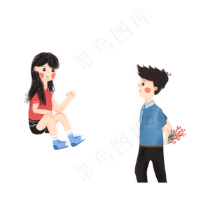 卡通浪漫情侣表白元素设计