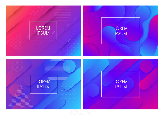 抽象最小梯度形状几何背景。插图