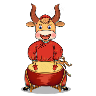 新年牛年国潮风喜庆牛