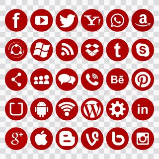 社交网络的红色图标