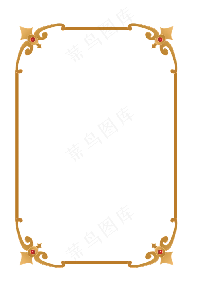 金色宫廷风边框(2480X3508(DPI:300))psd模版下载