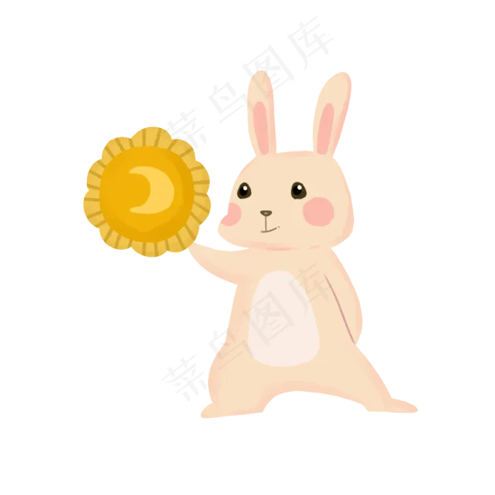 粉色立体玉兔(3000X3000(DPI:299))psd模版下载
