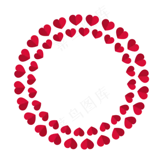爱心圆形边框2