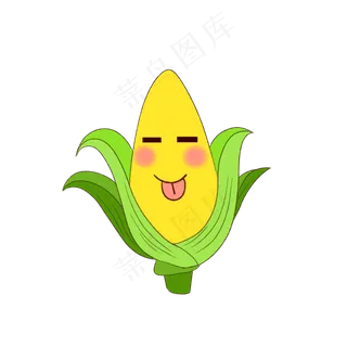 手绘立秋秋季卡通玉米