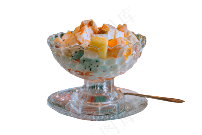 水果沙拉玻璃杯美味