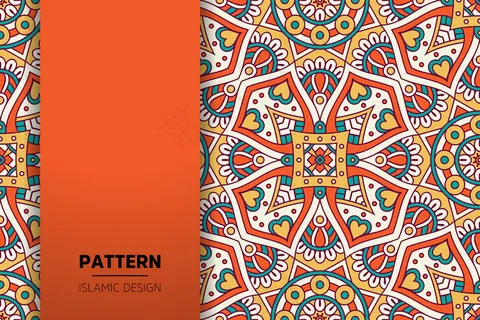 金色豪华装饰曼陀罗背景