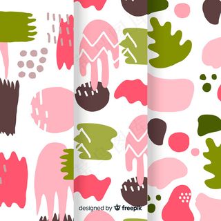 彩色抽象手绘图案集