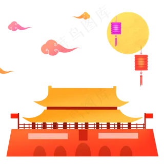 扁平风中秋国庆