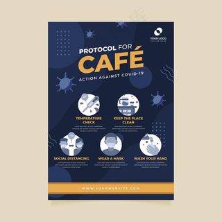 商业海报冠状病毒协议