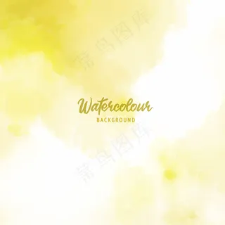 黄色抽象水彩泼墨画背景