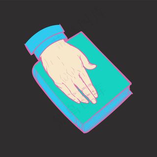 正义观手绘插图