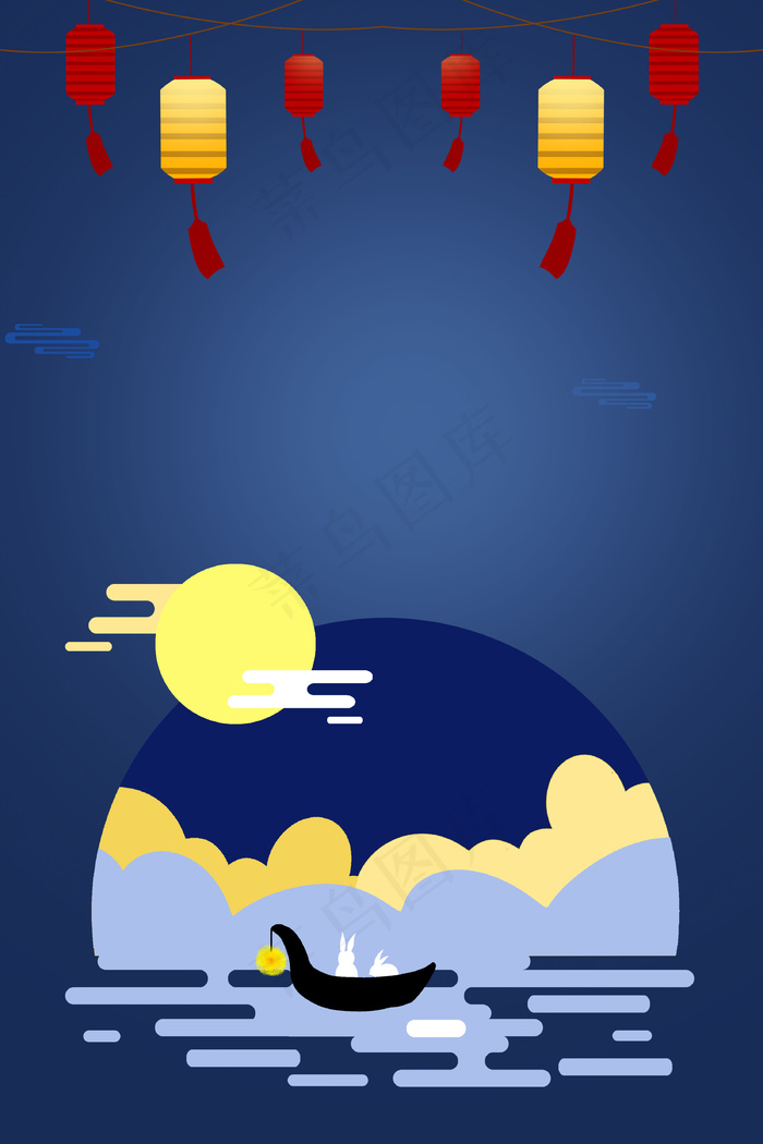 创意喜迎中秋佳节背景素材