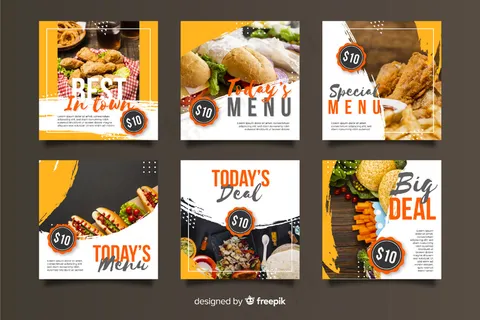 带照片的烹饪模板