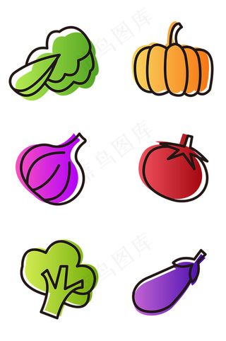 生鲜图标合集小元素