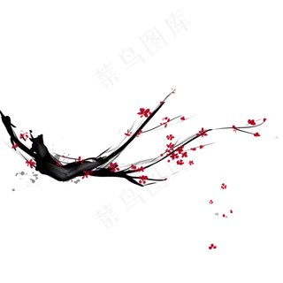 梅花冬天水墨