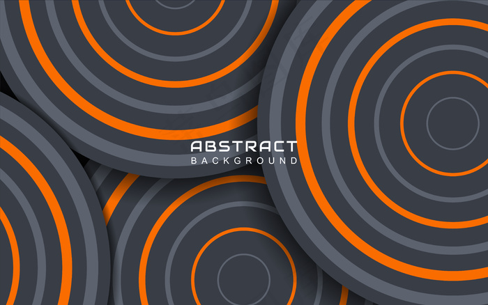 带有橙色条纹线的最小抽象几何背景