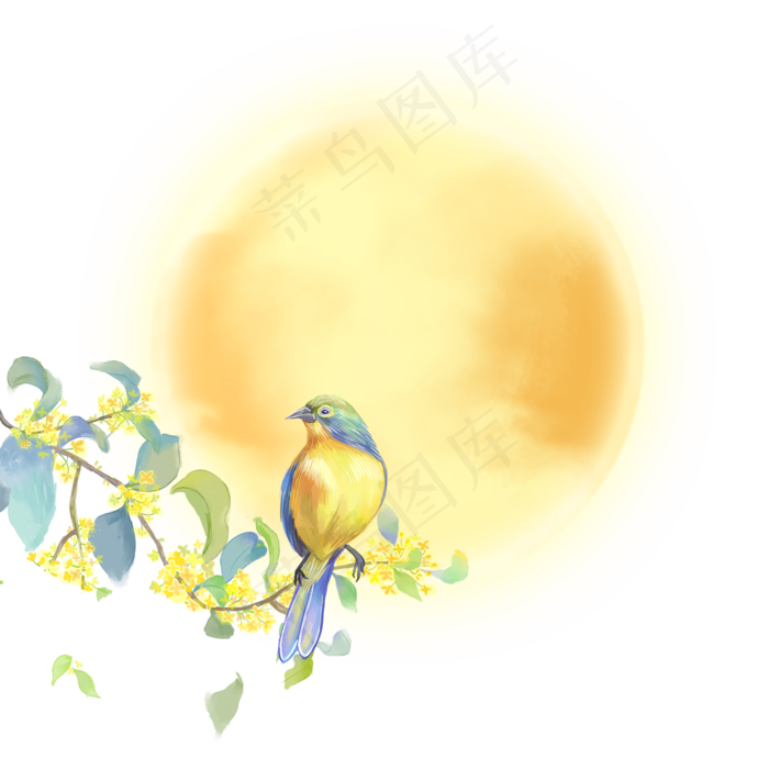 中秋桂花中秋节(2000X2000(DPI:72))psd模版下载