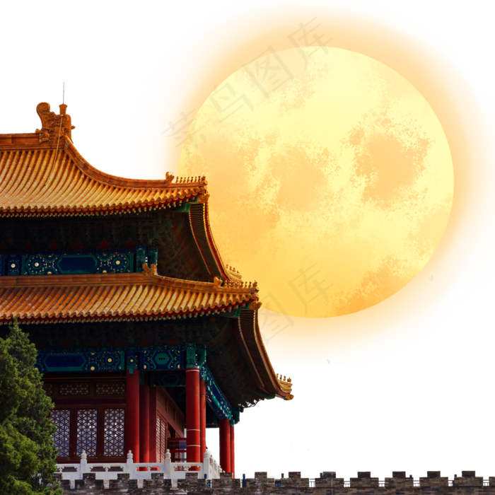 中秋屋檐赏月(3545X5315(DPI:300))psd模版下载
