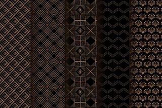 深棕色装饰艺术图案模板