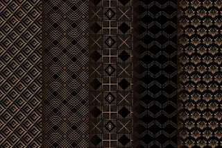 深棕色装饰艺术图案模板