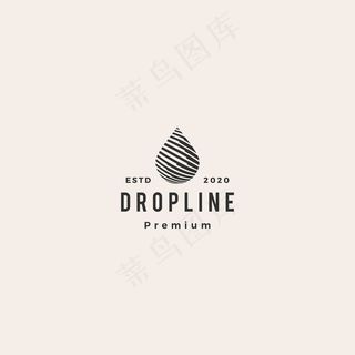 垂线时尚复古标志图标插图
