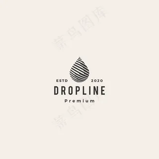 垂线时尚复古标志图标插图