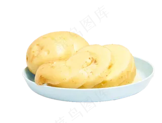 一盘土豆切片