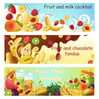 鲜奶和天然鲜奶的横幅banner广告