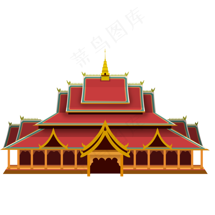 云南勐泐大佛寺卡通建筑