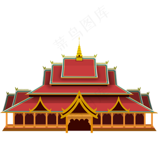 云南勐泐大佛寺卡通建筑