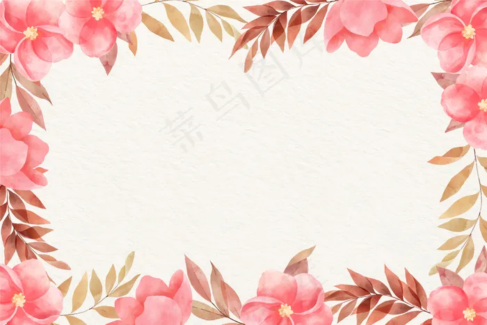 水彩花背景色eps,ai矢量模版下载