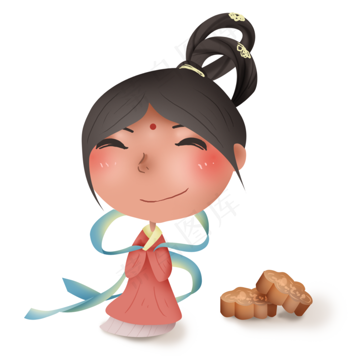 中秋节月饼很嫦娥(2000X2000(DPI:300))psd模版下载
