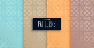 艺术民族风格图案四套