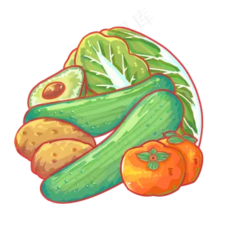 各种秋天丰收果实