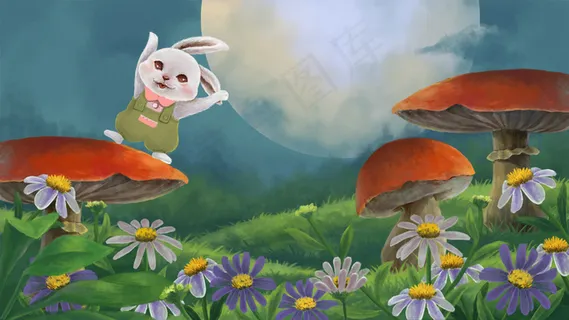 中秋佳节  兔子的中秋夜中秋