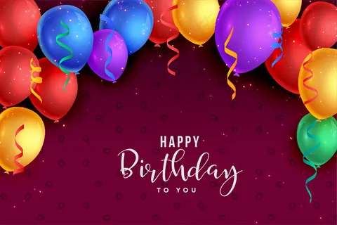 彩色气球生日快乐卡设计 彩色气球生日快乐卡设计