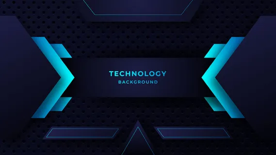 现代抽象技术背景与组合发光蓝点