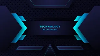 现代抽象技术背景与组合发光蓝点