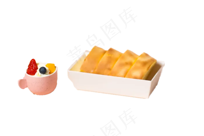 蛋糕奶油水果粉色杯子(2000X1333(DPI:300))psd模版下载