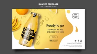 冰沙酒吧横幅banner模板