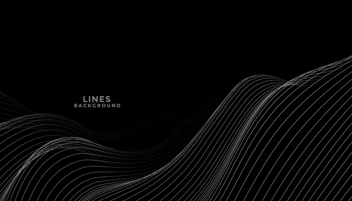 黑色背景，深灰色波浪线设计