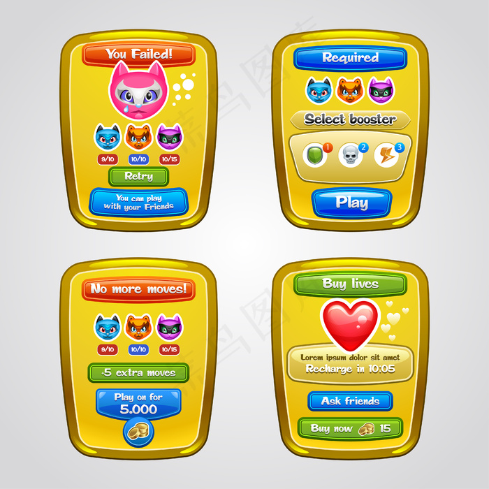 游戏界面元素。