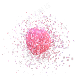 七夕情人节破碎的爱心