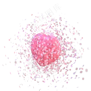 七夕情人节破碎的爱心