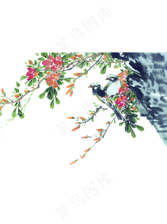 国画花中国风高清免扣素材29