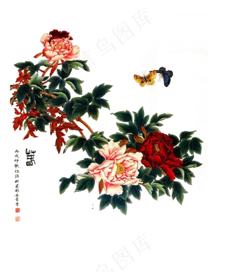 国画花中国风高清免扣素材27