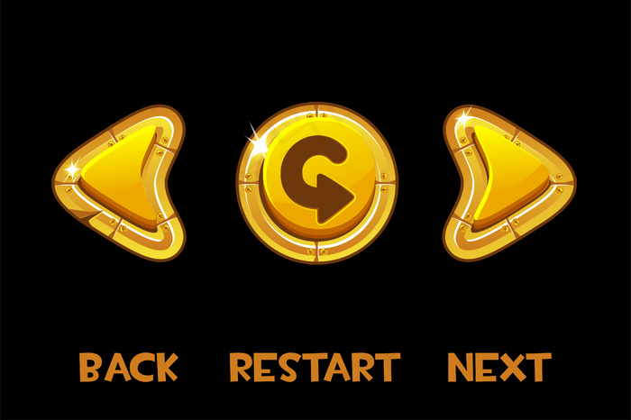 金背，下一个，返回按钮和铭文